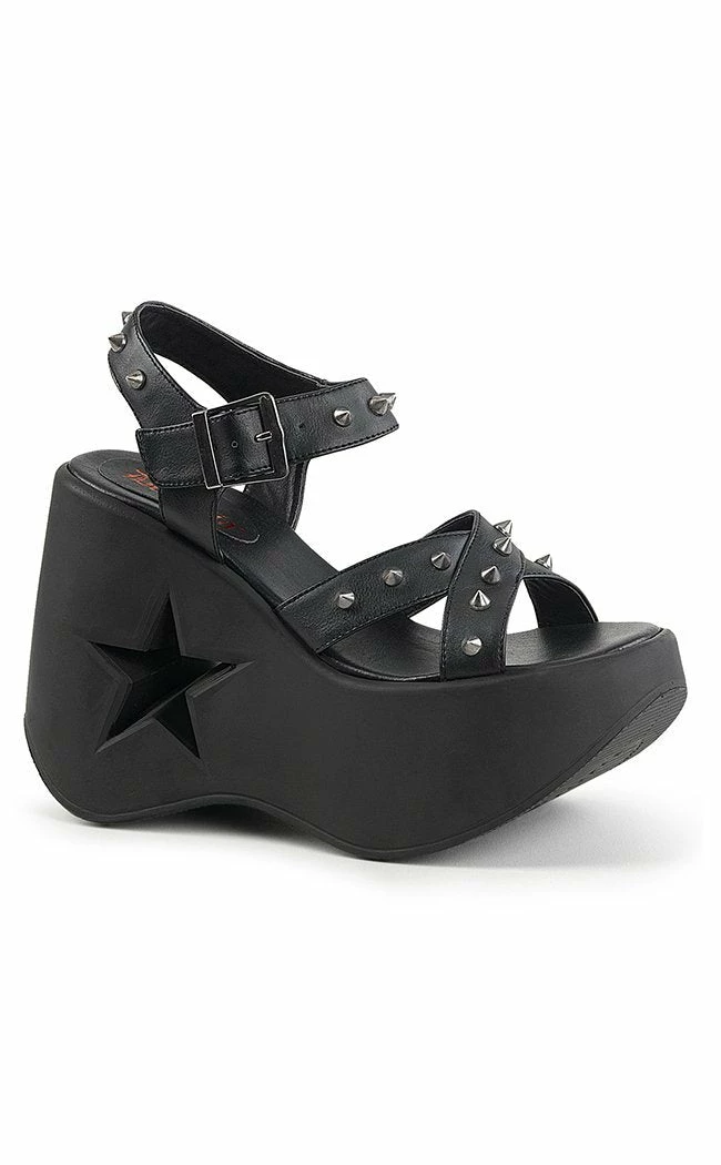 Demonia Shoes DYNAMITE-02 Black Wedge Heels (AU Stock) 7 Demonia Shoes DYNAMITE-02 Black Wedge Heels (AU Stock)