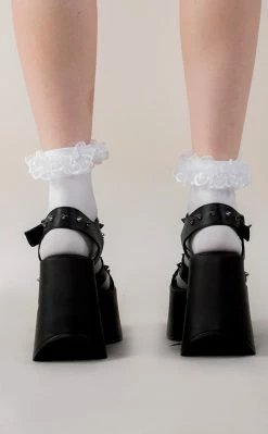 Demonia DYNAMITE-02 Black Wedge Heels