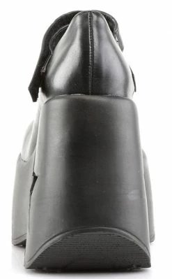 Demonia DYNAMITE-03 Black Mary Jane Wedge Heels