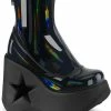 Demonia DYNAMITE-100 Black Holo Ankle Boots