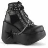 Demonia Shoes DYNAMITE-101 Black Ankle Boots