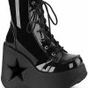 Demonia DYNAMITE-106 Black Patent Ankle Boots Shoes 1 Demonia DYNAMITE-106 Black Patent Ankle Boots Shoes