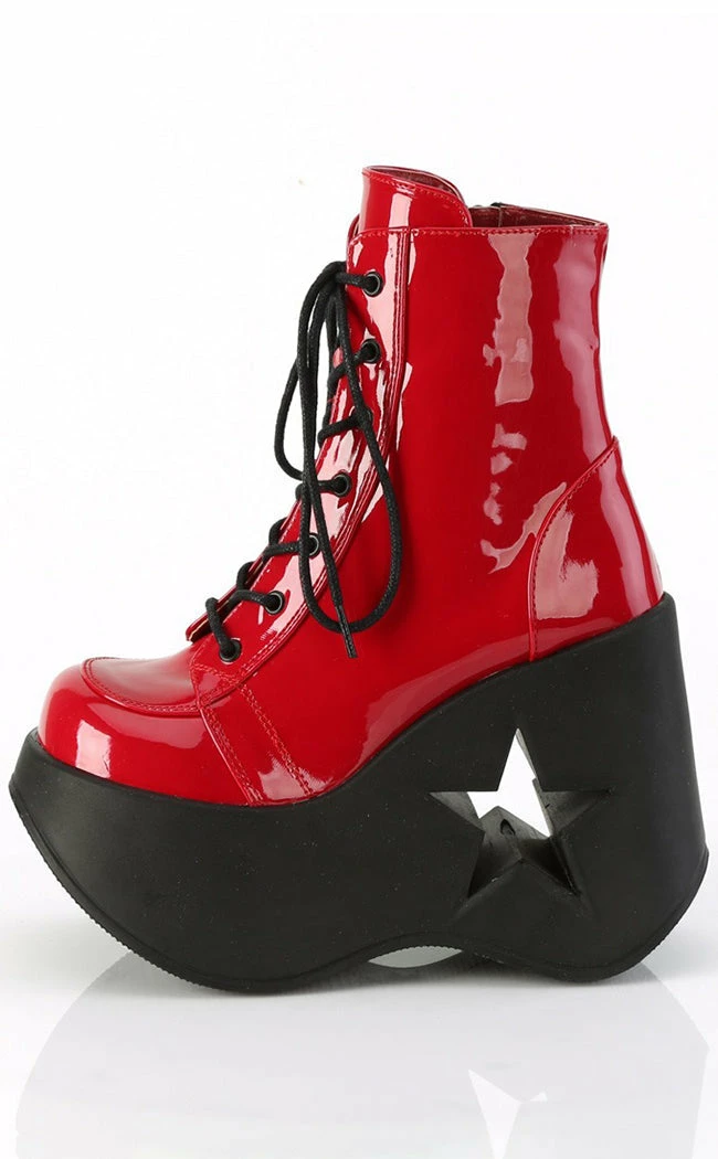 Demonia DYNAMITE-106 Red Patent Ankle Boots 5 Demonia DYNAMITE-106 Red Patent Ankle Boots