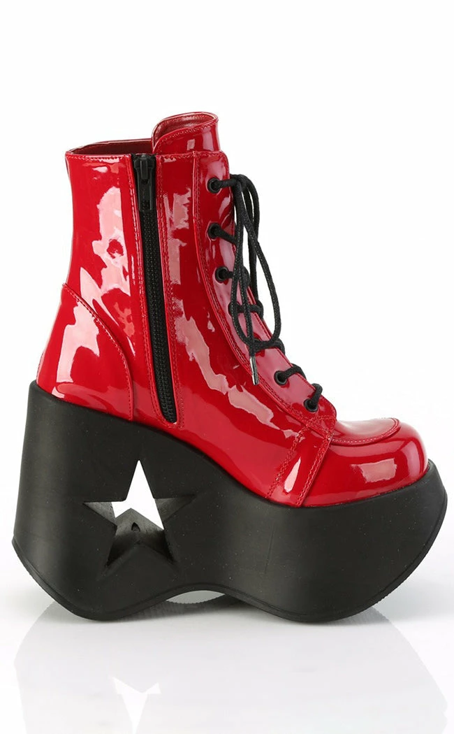 Demonia DYNAMITE-106 Red Patent Ankle Boots 7 Demonia DYNAMITE-106 Red Patent Ankle Boots