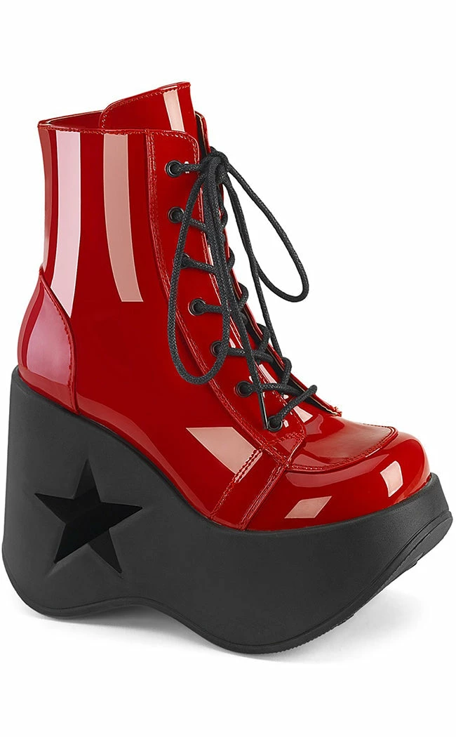 Demonia DYNAMITE-106 Red Patent Ankle Boots 3 Demonia DYNAMITE-106 Red Patent Ankle Boots