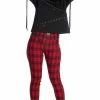 Banned Apparel Damien Tartan Jeans | Red 1 Banned Apparel Damien Tartan Jeans | Red
