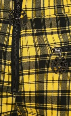 Banned Apparel Damien Tartan Jeans | Yellow Clothing 11 Banned Apparel Damien Tartan Jeans | Yellow Clothing