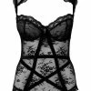 Killstar Clothing Dark Desire Lace Bodysuit | Black