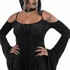 Killstar Dark Drifter Velvet Dress Clothing