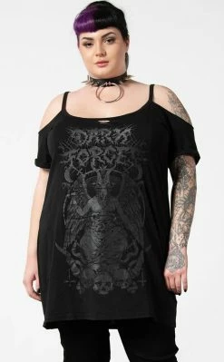 Killstar Dark Forces Distress Top Clothing