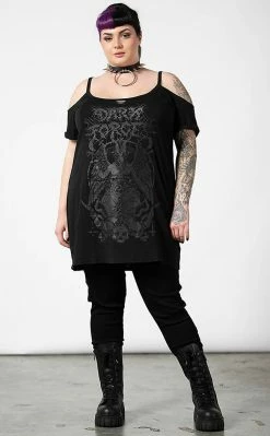 Killstar Dark Forces Distress Top Clothing