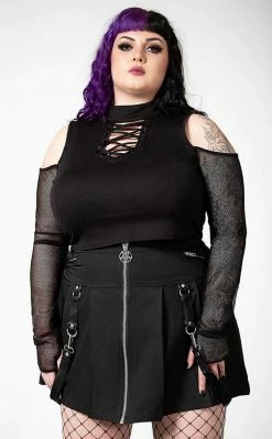 Killstar Dark Half Long Sleeve Top Clothing 15 Killstar Dark Half Long Sleeve Top Clothing