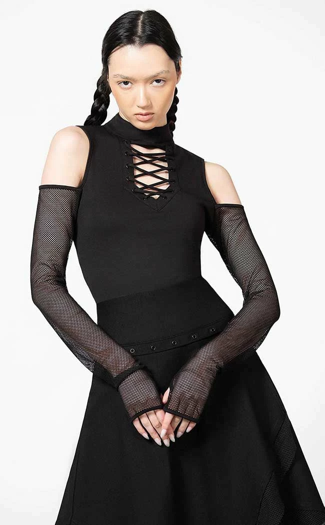 Killstar Dark Half Long Sleeve Top Clothing 3 Killstar Dark Half Long Sleeve Top Clothing