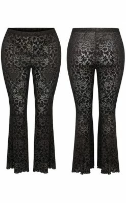 Punk Rave Clothing Dark Magician Velvet Flares | Plus Size