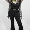 Punk Rave Clothing Dark Magician Velvet Flares | Plus Size 2 Punk Rave Clothing Dark Magician Velvet Flares | Plus Size