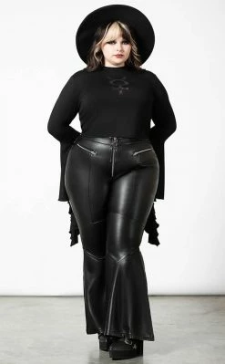 Killstar Clothing Dark Nebula Flared Trousers 13 Killstar Clothing Dark Nebula Flared Trousers