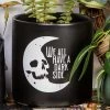 Death By Plants Home & Gifts Dark Side Plant Pot | White On Black
