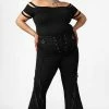 Killstar Clothing Dasia Lace-Up Bell Bottoms 2 Killstar Clothing Dasia Lace-Up Bell Bottoms