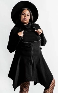 Killstar Dazed & Confused Suspender Skirt | Black
