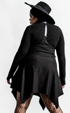 Killstar Dazed & Confused Suspender Skirt | Black
