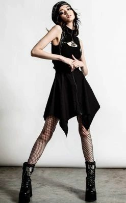 Killstar Dazed & Confused Suspender Skirt | Black