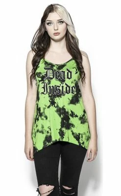 BlackCraft Dead Inside Green Lightning Tank Clothing