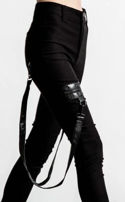 Killstar Clothing Dead Resistance Skinny Trousers | Black