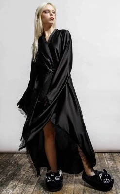 Killstar Clothing Deadly Daze Satin Robe
