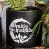 Death By Plants Home & Gifts Deadly Nightshade Plant Pot | White On Black
