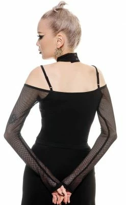 Killstar Death Card Fishnet Top Clothing
