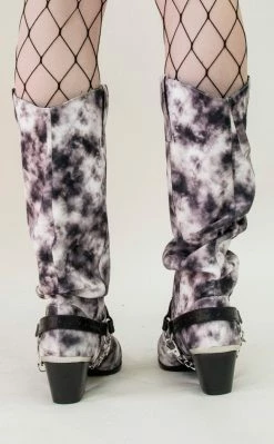 Y.R.U Death Proof Black Tie Dye Boots