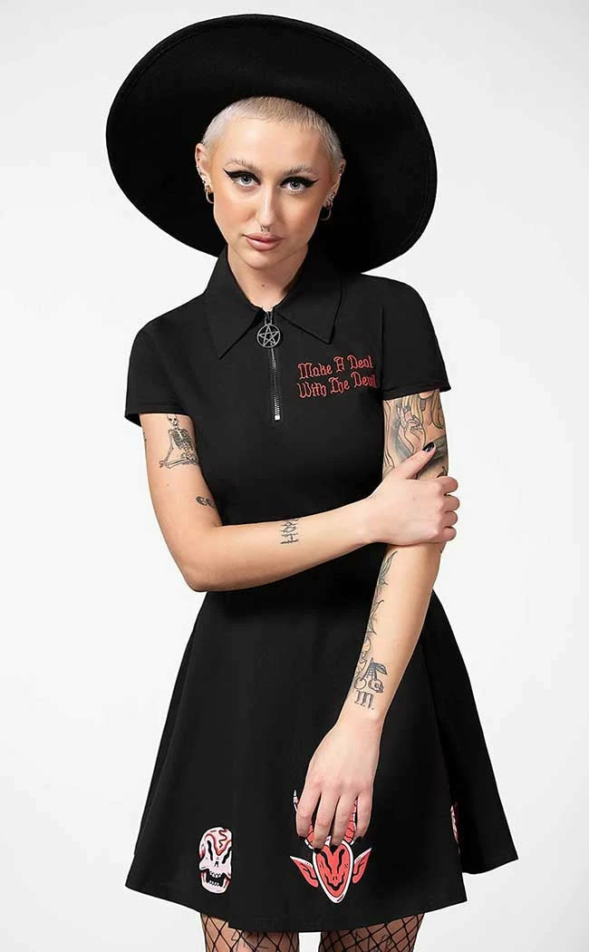 Killstar Devil's Contract Collar Dress Clothing 4 Killstar Devil's Contract Collar Dress Clothing