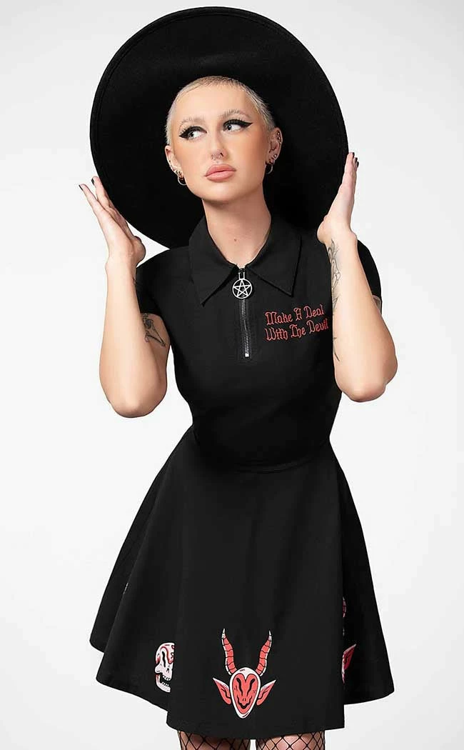 Killstar Devil's Contract Collar Dress Clothing 3 Killstar Devil's Contract Collar Dress Clothing