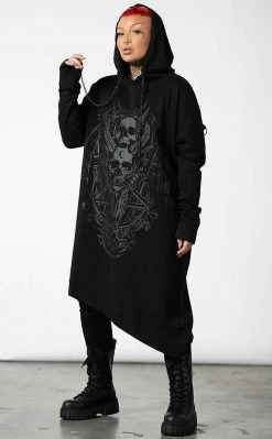 Killstar Dispare Asymmetrical Hoodie Clothing
