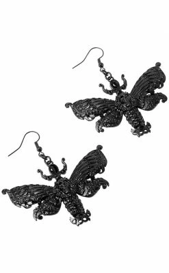 Killstar Drawn 2 Light Earrings | Black Accessories