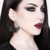 Killstar Drawn 2 Light Earrings | Black Accessories