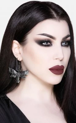 Killstar Drawn 2 Light Earrings | Silver Accessories