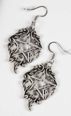 Gothic Jewellery Druidess Earrings | Silver
