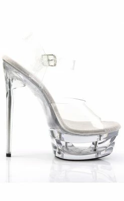 Pleaser Pole Shoes ECLIPSE-608 Clear Heels
