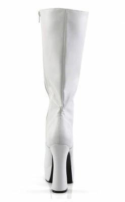 Pleaser Pole Shoes ELECTRA-2020 White Knee High Boots