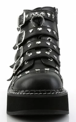 Demonia Shoes EMILY-315 Black Ankle Boots