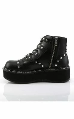 Demonia Shoes EMILY-315 Black Ankle Boots