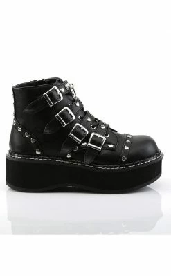Demonia Shoes EMILY-315 Black Ankle Boots