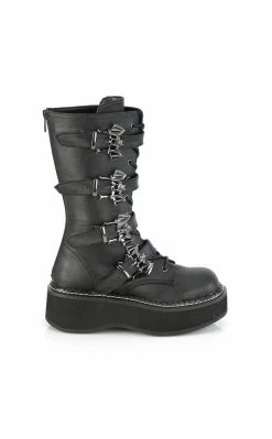 Demonia EMILY-322 Bat Buckle Knee High Boots Shoes