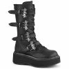 Demonia EMILY-322 Bat Buckle Knee High Boots Shoes 1 Demonia EMILY-322 Bat Buckle Knee High Boots Shoes