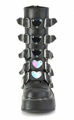 Demonia Shoes EMILY-330 Black Vegan Leather Boots