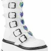 Demonia EMILY-330 White Vegan Leather Boots