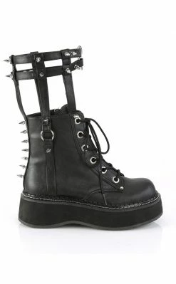 Demonia Shoes EMILY-357 Black Vegan Leather Ankle Boots 11 Demonia Shoes EMILY-357 Black Vegan Leather Ankle Boots