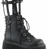 Demonia Shoes EMILY-357 Black Vegan Leather Ankle Boots 1 Demonia Shoes EMILY-357 Black Vegan Leather Ankle Boots