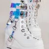 Demonia Shoes ETERNAL-115 White Vegan Ankle Boots
